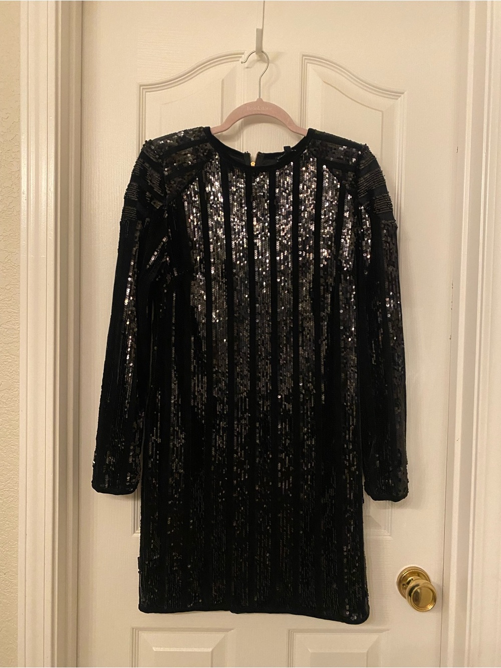 Women’s ' Black Sequin Long-Sleeve Party Dress